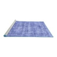 thumbnail image 2 of Ahgly Company Machine Washable Indoor Square Persian Blue Traditional Area Rugs, 5' Square, 2 of 4