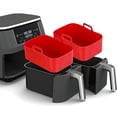 thumbnail image 3 of Lieonvis Air Fryer Silicone Pot for Ninja Foodi Dual DZ201 DZ401Reusable Air Fryer Silicone Basket for Ninja 8 QT Air Fryer Basket,Air Fryer Accessories, 3 of 11