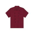 thumbnail image 5 of MSemis Short Sleeves Chef Coat Jacket Uniform for Men Women for Food Service Caterers Bakers and Culinary Red XXL, 5 of 6