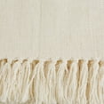 thumbnail image 3 of Contemporary Home Living Cream White Soft Rectangular Chenille Polyester Decorative Throw 50" x 60", 3 of 3