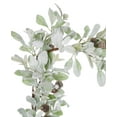 thumbnail image 2 of 9 ft Snowy Lambs Ear and White Holly Berry Garland, Christmas Decoration, Artificial Indoor Mantel Display Tabletop Home Décor - by Seasonal LLC, 2 of 4