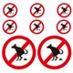 thumbnail image 4 of 8pcs No Pooping Stickers Street Signs Pet Dog Pooping Prohibition Lawn Signs Funny Stickers, 4 of 4