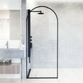 thumbnail image 2 of VIGO Arden 34 in. W x 78 in. H Framed Fixed Shower Screen Door in Matte Black with 3/8 in. (10mm) Clear Glass, 2 of 13