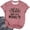 Pink, variant on Womens Tshirts Spring Tops for Women Fashion Casual Gradient Printed Short Sleeved Round Neck T Shirt Top