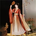 thumbnail image 3 of Women's Chinese Style Wei Jin dress Costume Cross Collar Wide Sleeve Embroidered Cosplay Dress Set, 3 of 6
