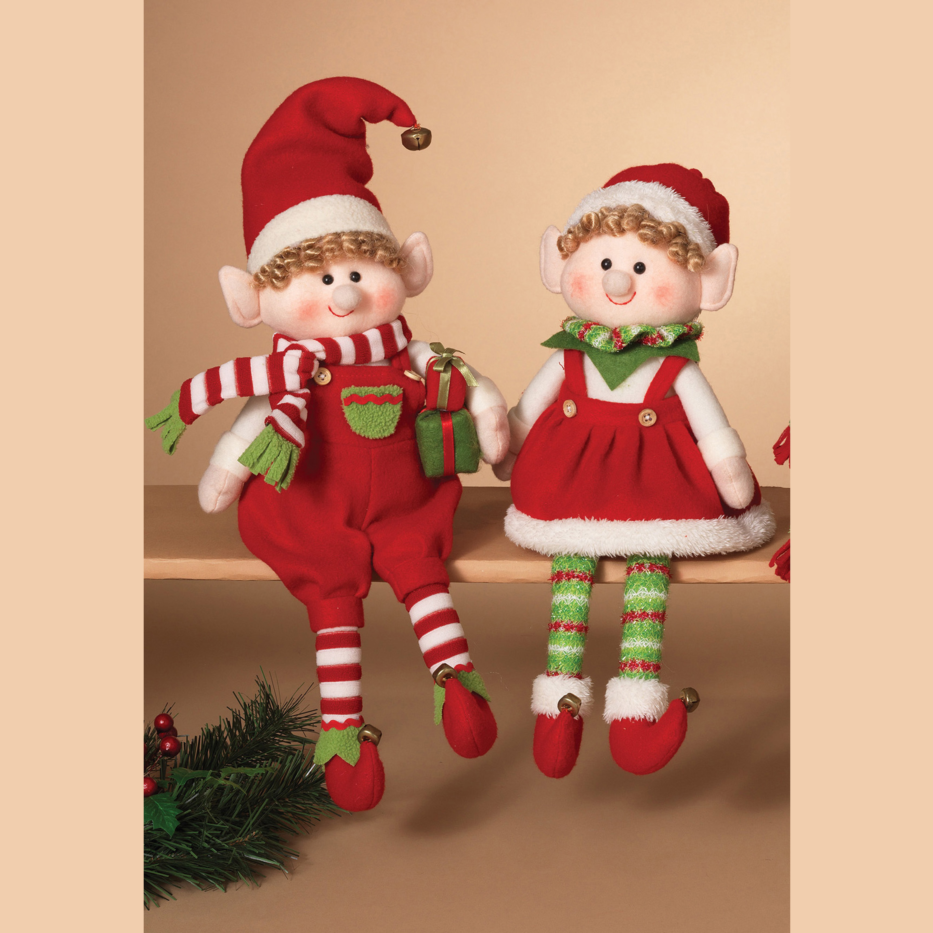 20” Plush Elf Shelf Sitter