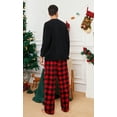 thumbnail image 5 of U2SKIIN Mens Fleece Pajama Pants, Comfy Plaid Lounge PJ Bottoms with Pockets,(Buffalo Plaid-red,L), 5 of 6