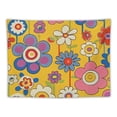 thumbnail image 5 of Shiartex Boho Floral Tapestry Vintage Pink Blue and White Flower Hippie Abstract Yellow Tapestry Home Decor Wall Hanging for Living Room Bedroom Dorm  Painting, 5 of 6