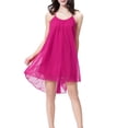 thumbnail image 2 of Ruimatai Women's Nightgown Backless Round Neck Chiffon Sling Short Sleepshirt, Stylish Hollow Out Design Comfortable Loungewear for Spring Summer, 2 of 3