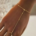 thumbnail image 2 of Hand Chain Bracelet for Women Dainty Gold Bracelets Trendy Ring Bracelet Hand Chain Hand Jewelry Gifts for Women, 2 of 15