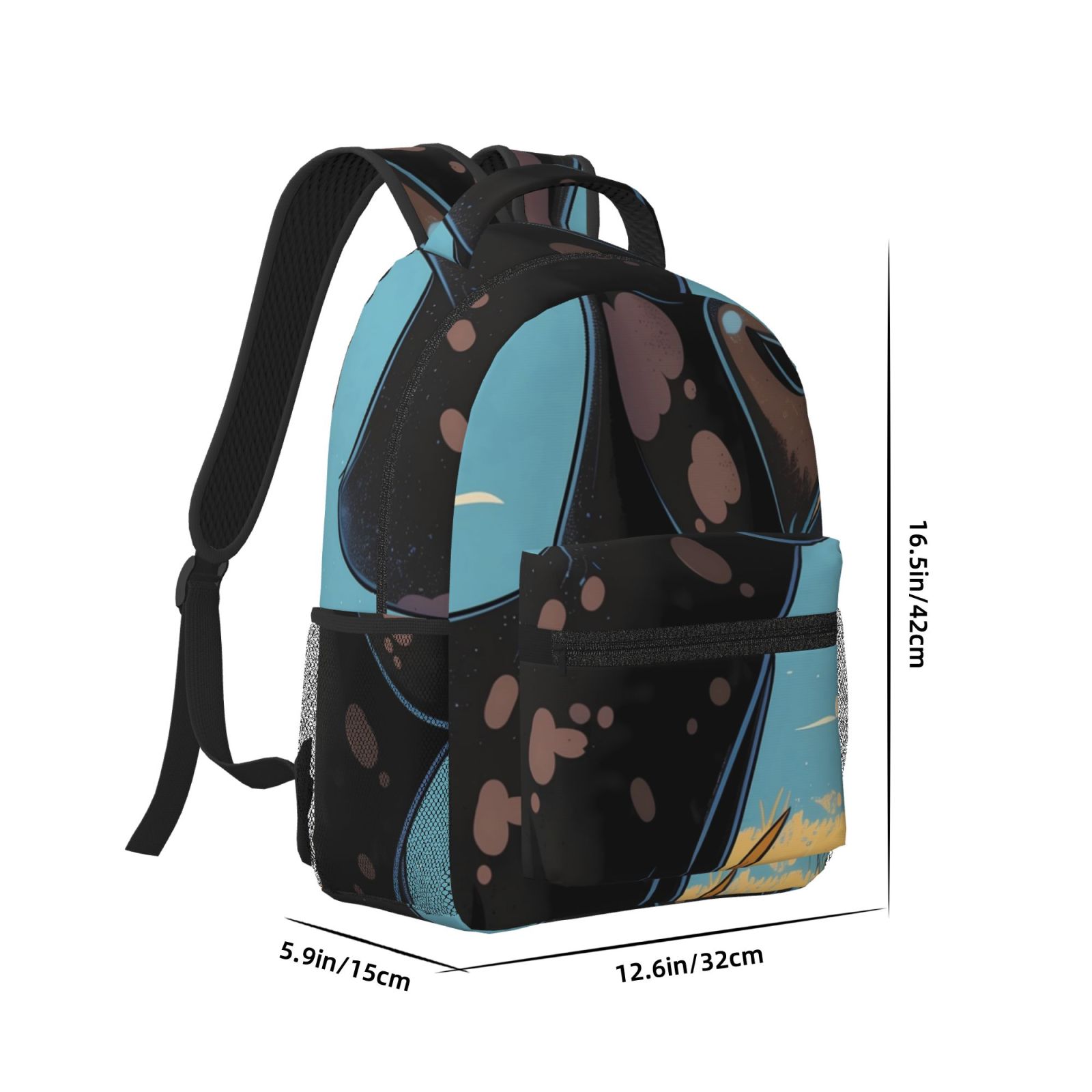 Xecao Whimsical Cartoon Cow Print Casual Backpack: A Computer Backpack Ideal for Men and Women, Perfect for College, School, or Daily Travels-One Size