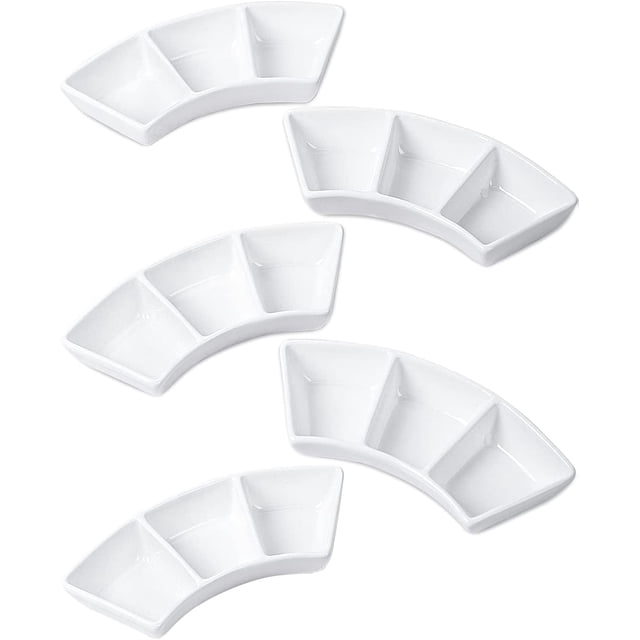 Cuencos de cerámica para salsas, juego de cuencos para salsas, platos para salsas de 3 oz, tazas/cuencos pequeños para salsas para sushi, salsa de tomate, barbacoa o fondue, ideales para diferentes