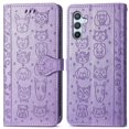 thumbnail image 1 of Funda Cartera FOXDOCK para Samsung Galaxy A54 5G , Flip PU con Relieve de Gatos y Perros, Tarjetero y Soporte, 1 of 6