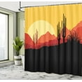thumbnail image 4 of Ambesonne Arizona Shower Curtain, Wild Western Sunset Cactus, 69"Wx84"L, Burnt Orange Mustard, 4 of 4