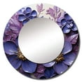 thumbnail image 2 of Designart "Elegance Fit for Royalty II" Violets Purple Large Round Mirror - Round Bedroom Mirror Wall Decor - Traditional Round Printed Mirror - 36" x 36", 2 of 6