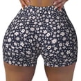 thumbnail image 2 of Uemuo Daisies Flowers Pattern Women Workout Impact Shorts Scrunch Butt Lifting Gym Shorts Seamless Booty Biker Shorts-Medium, 2 of 8