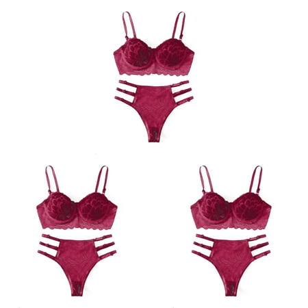 omen Plus Size Lingerie Underwear Sleepwear Steel Women Bra Set Lace Ring Pajamas Garter 5Xl Women Lingerie Set Lace Strap Underwear Men Healthcare ceangrtro (3Packs) (3Packs)