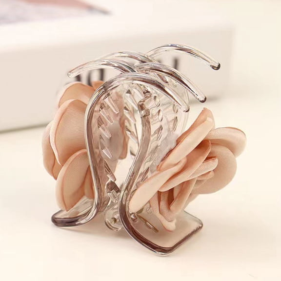 ELAYARD 3Pcs Flower Hair Clips Small Claw Clips for Hair Styling Lightweight Decorative Multi Color