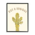 thumbnail image 2 of Stupell Industries Not A Hugger Phrase Vintage Yellow Floral Cactus Botanical & Floral Painting Gray Framed Art Print Wall Art, 11 x 14, 2 of 5