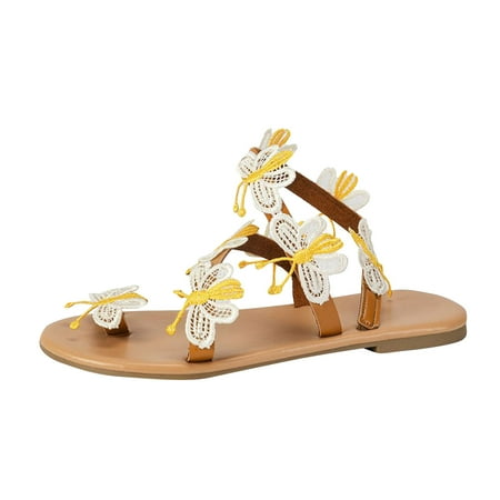 

Sandals for Women Clearance Flat Roman Shoes Ladies Bohomian Beach Holiday Summer Pearl Tassel Shoes Casual Toe Post Sliders Beach Pool Sandal