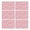 Pink Chicken Pattern, variant on White Chicken Folk Pattern Summer Placemats Table Placemats Set Of 4-Linen Kitchen Washable Placemats Table Mats 11.8"x17.7" Non-Slip Heat Resistant