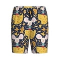 thumbnail image 3 of Picia Mouse Cheese Pajama Shorts for Men, Men's Pajama Bottoms, Sleepwear,Short Pajama Pants-XX-Large, 3 of 9