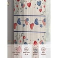thumbnail image 6 of Independence Day Sheer Curtains 108 Inch Length 2 Panels Set Window Treatments, 4th of July Red Blue Strip Love Burlap Rod Pocket Semi Curtains for Living Room/Bedroom/Kitchen Décor, 104"W x 108"L, 6 of 7