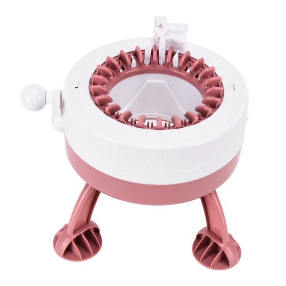 Greensen DIY 22 Needles Circular Knitting Machine Hand Cranking Crochet Machine Tool for Scarves Gloves Hats Coral Red,Knitting Machine,Hand Knitting Machine