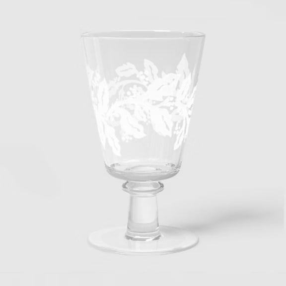 11.1 fl oz Holly Berry Wine Glass -