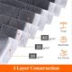 thumbnail image 4 of Large Capacity Clothes Storage Bag with Reinforced Handle Upgraded Fabric for Quilts, with Strong Zipper, Clear Window, Gray, 3 Packs, 50 x 36 x 50 cm, 4 of 4
