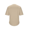 thumbnail image 5 of Big and Tall Men's Short Sleeve Shirts Button Down Solid Color Shirts Summer Beach Casual Loose Fit Wedding Dress Shirts, 5 of 6