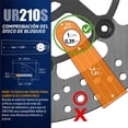 thumbnail image 3 of Candado de Disco Urban UR210S Gris con Alta Seguridad SRA y Doble Cierre para Moto, 3 of 7