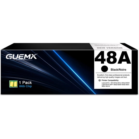 48A CF248A Toner Cartridge 1-Pack Black Compatible for HP48A CF248A Toner Cartridges for LaserJet Pro M15w M15a M16w M16a M28w M29w M29a M30w Printer