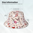 thumbnail image 4 of Daiia Dachshund And Eiffel Tower Pattern Bucket Hat - Trendy Cotton Sun Hat for Beach, Golf, Fishing - Fun Outdoor Vacation Boonie for Men and Women, 4 of 9
