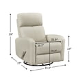 thumbnail image 2 of OakvillePark Bramblecrest Leather Match Swivel Glider Reclining Chair, Beige, 2 of 14