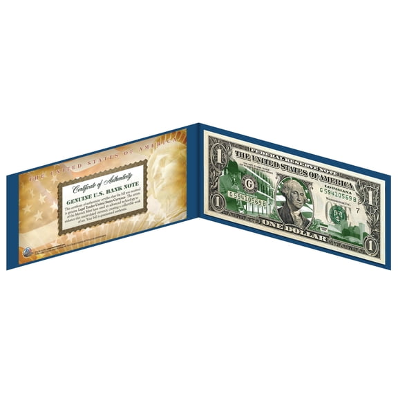 LOUISIANA State $1 Bill *Genuine Legal Tender* U.S. One-Dollar Currency *Green*