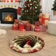 thumbnail image 5 of Alfombra navideña circular pequeña de 40 x 40 cm | Diseño de Papá Noel acolchado y gnomo | Alfombra navideña duradera, antideslizante y lavable | Decoración festiva para entrada, sala de estar y, 5 of 6