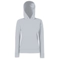 thumbnail image 3 of Fruit Of The Loom - Sudadera con capucha ajustada para mujer (Gris Jaspeado), 3 of 3