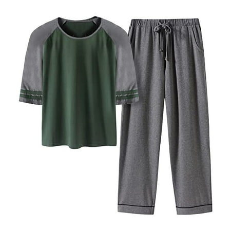 

Fiudx Women s Casual Short Sleeve Two Pieces Split Pajamas Home Suit503