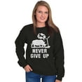 thumbnail image 3 of Never Give Up Rhino to Unicorn Gym Unisex Plus Fleece Graphic Sweatshirt Brisco Brands 3X, 3 of 5