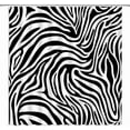 thumbnail image 3 of Zebra Print Shower Curtain Black and White Zebra Skin Print Abstract Striped Safari Animal Wildlife Fabric Bathroom Decor Set with Hooks, Black White 72"W x 78"L (Pack of 1), 3 of 6