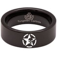 thumbnail image 5 of Army Star Skull Tungsten Carbide Ring, 5 of 9