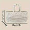 thumbnail image 3 of Diaper Caddy Organizer, Large Cotton Rope Storage Basket, Storage Portable Car, 3 of 5