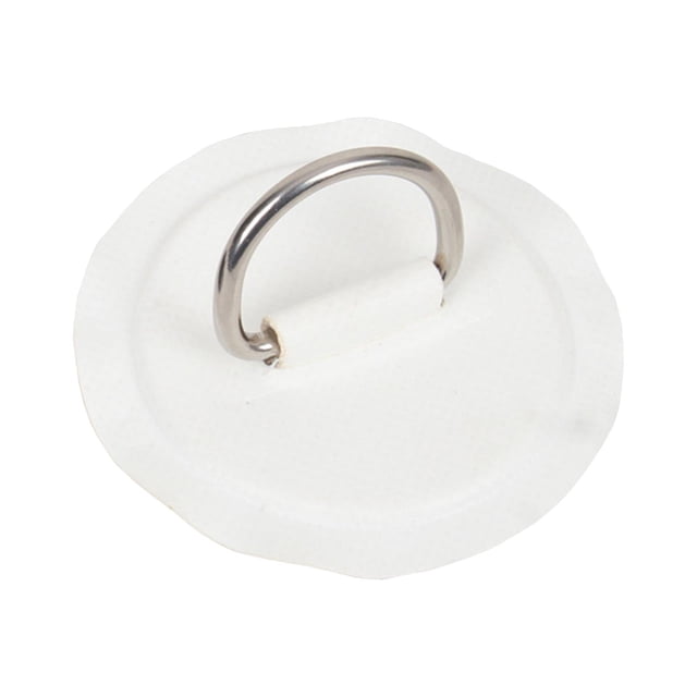 redondo en forma de D, sin pegamento, incluye de lazo con hebilla de cuerda de amarre de acero inoxidable 316 para bote inflable de PVC, blanco Sunnimix Anillos en D inflables para kayak