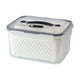 thumbnail image 2 of Outdoor Portable Picnic Box Picnic Double Layer Drains Basket Vegetable Washing Basket Storage Refrigerator Fresh Keeping Box, 2 of 7