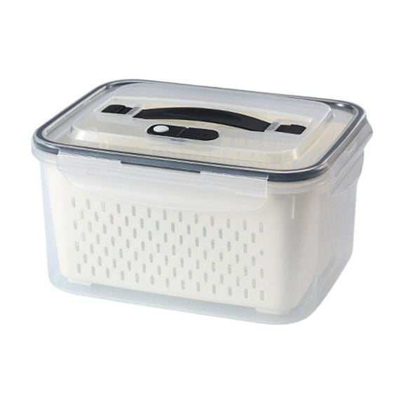 Lilixerw Portable Mesh Harvest Basket Storage Box - with Handle Foldable Organizer for Kitchen,Garden & Picnic,Ventilated Storage Bin with Rust-Proof Lid,Space-Saving Farmhouse Decor