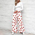 thumbnail image 6 of kaondbfi Fashion Casual Women's Wide Leg Pants High Elastic Waisted Pants Trousers with Pockets Summer Casual Pants for Women, 6 of 7