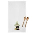 thumbnail image 2 of Carolines Treasures BB1587WTKT Christmas Tree and Smooth Black and Tan Dachshund White Kitchen Towel Set of 2 Dish, 2 of 3