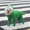 thumbnail image 2 of Pet Rain Jumpsuit Hooded Waterproof Full Coverage Dog Rain Poncho Cat Raincoat, 2 of 10