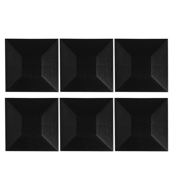 WASHWEPE Fence Post Caps Black Plastic 6Pcs 3.5X3.5X1.2In